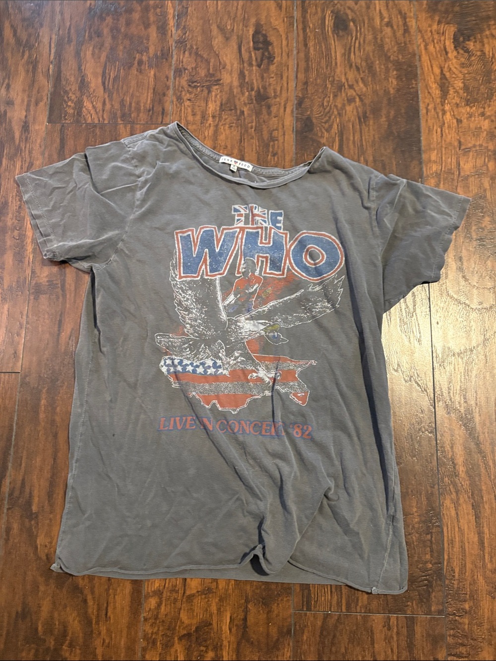 Junk Food Clothing Gray The Who Eagle Concert Graphic Tee